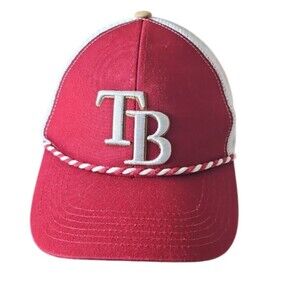 Chop at the Trop 2024 Game Day Giveaway Hat Red Trucker Cap “TB” Rope Detail